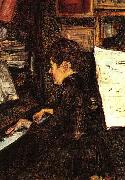 Mlle Dihau au piano Henri de toulouse-lautrec